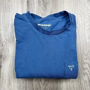 Birddogs Long Sleeve Pocket T-Shirt Mens Size M Medium Blue
